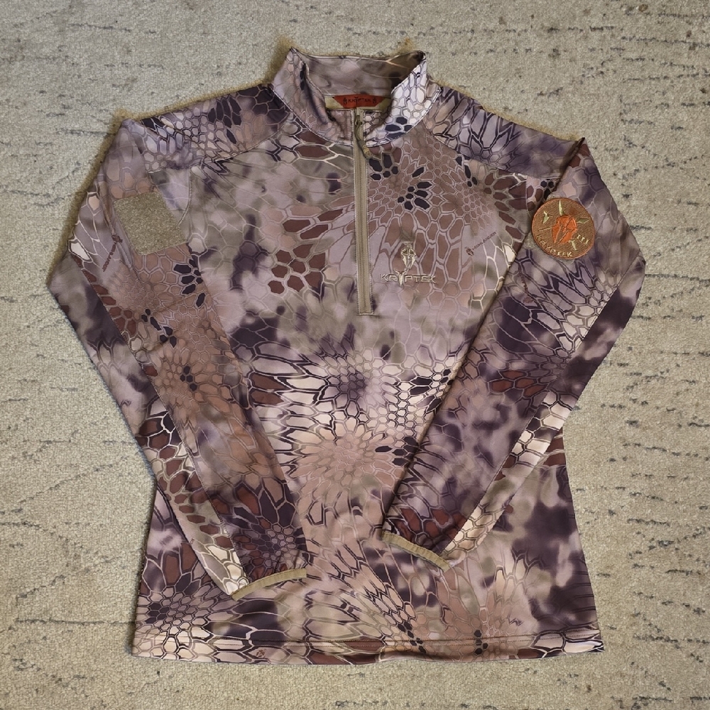 Kryptek Womens Valhalla Long SleeveCamouflage Half-Zip Pullover, M Preowned